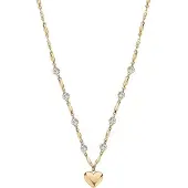 Brosway - Charming Gold Plated Heart Necklace with Chakra Crystals BHKN132, (Acier inoxydable)