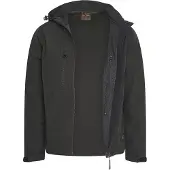 Cappuccino Italia Italia - Veste Outdoor Hommes Veste Softshell à Capuche - Noir - Taille S