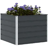 vidaXL Jardinière Anthracite 100 X 100 X 75 Cm Acier