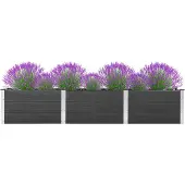 vidaXL Parterre de jardin surélevé 300x50x54 cm WPC Gris