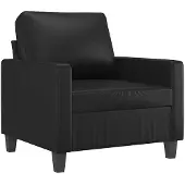 vidaXL Fauteuil noir 60 cm similicuir