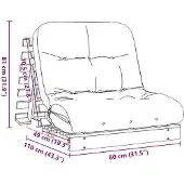 vidaXL Futon Canapé-lit avec matelas Blanc 80x206x11 Pin massif
