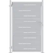 vidaXL Porte De Jardin Argenté 100 X 125 Cm Acier Inoxydable