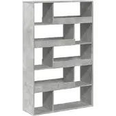 vidaXL Bibliothèque gris béton 100x33x156,5 cm bois d'ingénierie