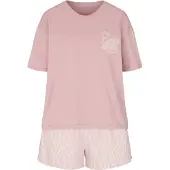 Hunkemoller Shorty rose / blanc