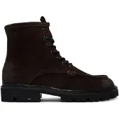 BOSS pour homme. 50573413 Bottes en cuir Julio Halb marron foncé (41), Plat, Fermeture éclair, Casuel