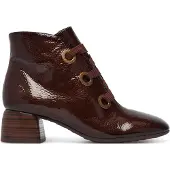 Hispanitas Bottines à lacets brun foncé