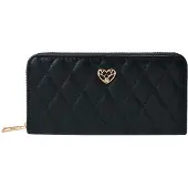 Clayre & Eef JZWA0195Z Portefeuille matelassé Noir 19x10cm