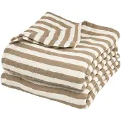 Meyco Baby Fat Stripe 120x120 Cm Muslin 2 Units Beige Enfants