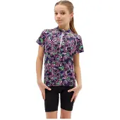Silvini Maillot Scrivia CD1434 pour enfant, court, rose-vert, taille 122-128, 3119-CD1434-93411