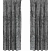 vidaXL Rideaux en velours avec tringles 2 pièces Gris 260 x 140 cm Velours