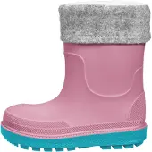 Playshoes Bottes en caoutchouc gris chiné / orchidée