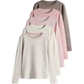 The Set T-shirt beige / marron / rose