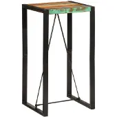 vidaXL Table de bar 60x55x110 cm Vieux bois massif