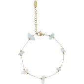 GRASSLAND Bracelet bleu / or / blanc cassé