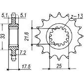 Sifam - Pignon Acier 15 Dents Cb500 R/Y 94-00 12127cz