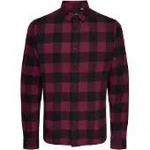 Only & Sons Chemise 'Gudmund' rouge rouille / noir