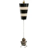 Flambeau Peony lampe de table taupe avec bandes noires FB-PEONY-TL