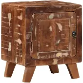 vidaXL Table de chevet 40x32x46 cm bois massif de récupération