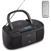 Medion DRX-1 Plus Boombox (radio portable DAB+ FM, Bluetooth, lecteur CD, MP3, cassette, prise casque, Stereo Sound System, AUX, secteur & batterie) noir