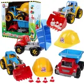 Technok Zestaw pojazdów budowlany + kask Maluch-Bydowlaniec 2 3985 p3