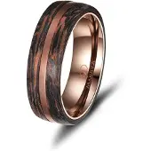 MARRYA Bague 'Ehering CB-08 Carbon-Bronze' marron chiné
