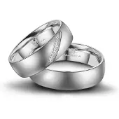 MARRYA Bague 'ES-04 Ehering aus Edelstahl – Silberfarben' gris clair
