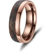 MARRYA Bague 'Ehering CB-04 Carbon-Bronze' marron chiné