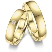 MARRYA Bague 'ES-30 Ehering aus Edelstahl - Gold plattiert' or