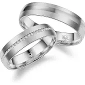 MARRYA Bague 'ES-25 Ehering aus Edelstahl - Silberfarben' argent