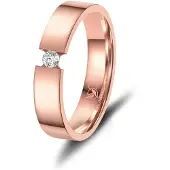 MARRYA Bague 'ES-45 Ehering aus Edelstahl' or rose