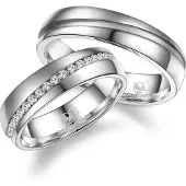 MARRYA Bague 'ES-12 Ehering aus Edelstahl - Silberfarben' gris argenté