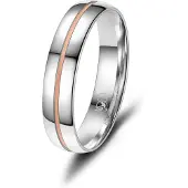 MARRYA Bague 'SI-26 Ehering aus Silber' or rose
