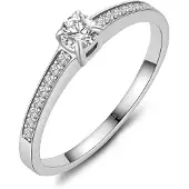 MARRYA Bague 'NS-07 Antragsring aus Edelstahl' argent