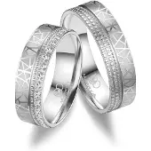 MARRYA Bague 'ES-38 Ehering aus Edelstahl - Silberfarben' argent