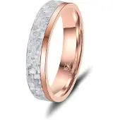 MARRYA Bague 'CA-21 Eheringe aus Carbon' rosé