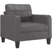 vidaXL Fauteuil gris 60 cm similicuir