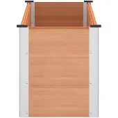 vidaXL , jardinière surélevée, couleur marron, 150 x 50 x 54 cm, en WPC et aluminium