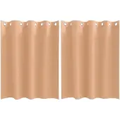 vidaXL Rideaux occultants avec anneaux 2 pcs brun clair 140 x 140 cm