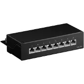 Goobay CAT 6a Panneau de brassage mini/desktop 8 ports noir (en vrac)