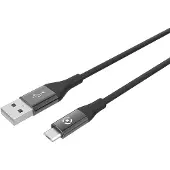Celly USBMICROCOLORBK câble USB USB 2.0 1 m USB A Micro-USB B Noir