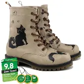 Goby Bottes à lacets 'MAT102' beige