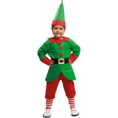 MOM Elf Kids Costume Rouge 5-6 Years Enfants