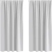 vidaXL Rideaux occultants avec anneaux 2 pcs gris clair 175 x 140 cm