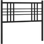 vidaXL Tête de lit de rechange en métal noir 100 cm