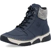 Rieker Bottes à lacets bleu foncé / marron / blanc