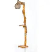 Opviq , Arbor, lampadaires, naturel, bois, 24 x 24 x 140 cm