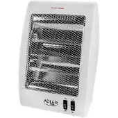 Adler Chauffage 800 W, FOX AD 7709, 2 niveaux de puissance, blanc, 29,5 x 14,5 x 34,3 cm