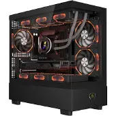 KeepOut XC-301 GLASS, PC, Noir, ITX, Micro ATX, SPCC, Acier, Verre trempé, Gaming, Ambre, Bleu, Vert, Rouge