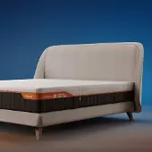 Emma Lit Boxspring Performance – 180x200cm – Beige - 28cm
